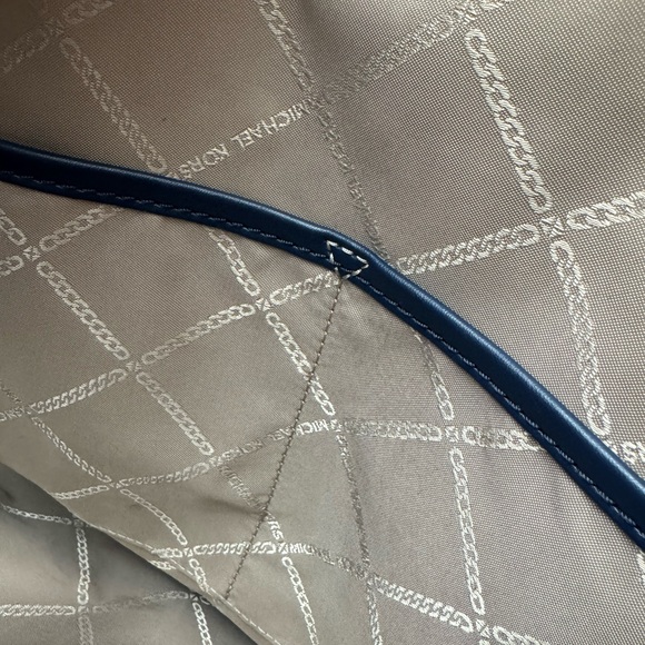 Michael Kors Navy and Gray Logo Backpack - Picture 10 of 12